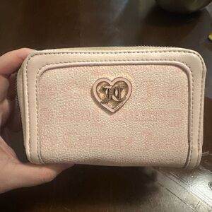 Juicy Couture Light Pink Heart Logo Wallet